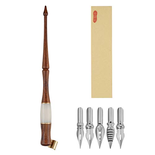 Yoption AGUS180 Wood Calligraphy Oblique Dip Pen Holder Set thumb #7