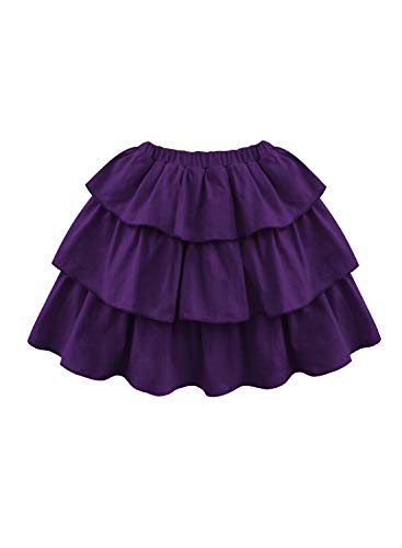 Image of A.T.U.N. (ALL THINGS UBER NICE) Girls Cotton Elasticated Stylish Tiered Skirt | Mini Skirt for Girls