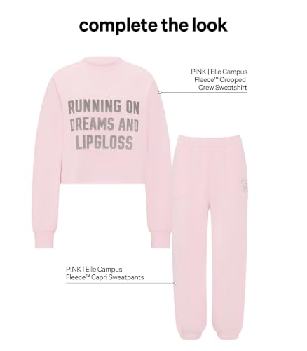 Victoria's Secret Pink | Elle Campus Fleece™ Capri Sweatpants, Pink Tulip, L - image 5
