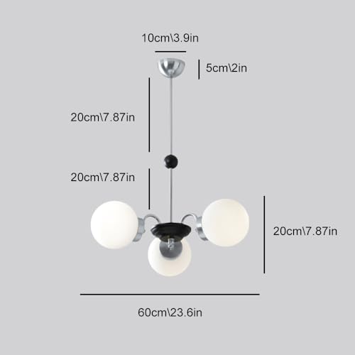 Lustre Spoutnik à 3 lumières résout le manque d'éclairage