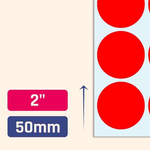 240 Stück - 50mm Klebepunkte Bunt Groß, Aufkleber Markierungspunkte - 10 Farben