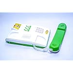 Kids-Cartoon-Design-Corded-Telephone-White-and-Green-Push-Button-Dial