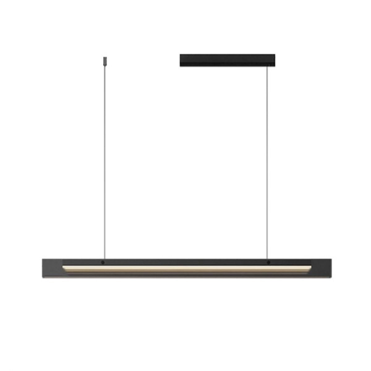 Luminaire pour îlot de cuisine moderne et lustre de luxe suspendu linéaire avec LED noir