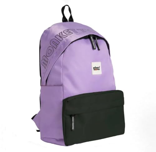 Image of MONKEY TROOPERS Shaggy Plus Backpack, Water-Resistant, 15 Inch Laptop Compartment, Quick Access & Zippered Pockets, 16L Capacity