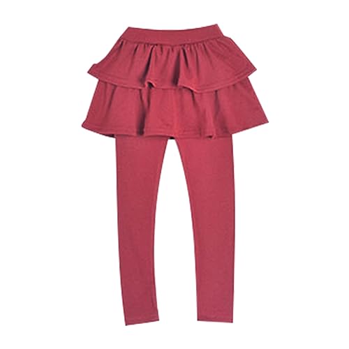 Baby Kids Girls Ruffle Skirts Leggings Tights Toddler Footless Cotton Solid Color Stretch Yoga Ballet Wearing