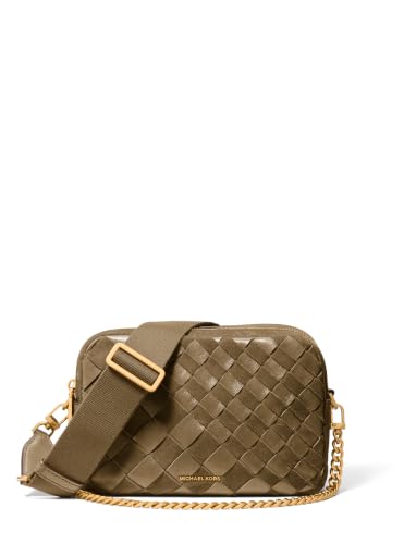 Image of Michael Kors Bryant Medium Double Zip Chain Camera Crossbody Bag