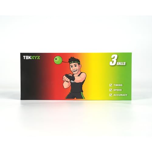 TEKXYZ Reflexball mit Zähler-App Online-Community Boxbälle Perfekt Reaktion Beweglichkeit Schlaggeschwindigkeit Kampfgeschick Hand-Auge-Koordination Geschenk alle