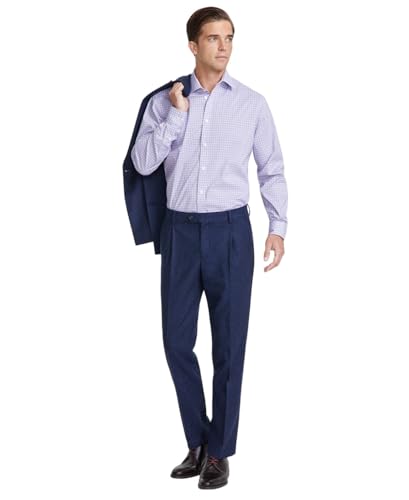 Tommy Hilfiger Mens Modern fit Dress Tweed Pants 34/32 Navy Blue Solid