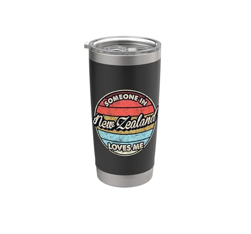 Quelqu'un en Nouvelle-Zélande m'aime, fier Néo-Zélandais Gobelet isotherme en acier inoxydable double paroi