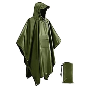 Victoper Waterproof Poncho Adult, Reusable Rain Poncho Adult Waterproof Poncho Waterproof Adult Lightweight Waterproof Raincoat for Outdoor Hiking Camping Cycling Traveling