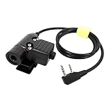 マギル U94 PTTBaofeng Walkie Talkie Combat Headphone Z113と互換性のあるKenwoodと互換性のあるTactical Radioヘッドセットのエアガスと互換性のあるケーブルプラグ ケーブル