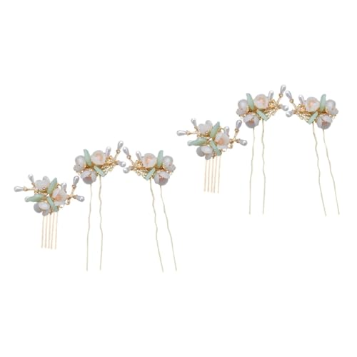 Épingle à cheveux de mariée FRCOLOR en fleurs pour chignon de mariage élégant