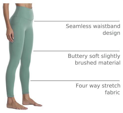 Image of Colorfulkoala Essential 7 /8 Leggings with Pockets | Yoga Pants for Women, Buttery Soft, Tummy Control, Workouts, Pilates, Casual, Gym, Athleisure, 25 inch Inseam