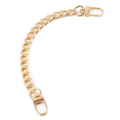 RAPUDA Gold Purse Chain Strap 7.9 Inch Replacement Bag Chain Metal Braided Chain Strap for DIY Handbag Shoulder Crossbody Bag(Gold)