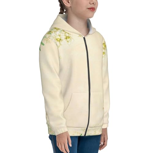 Flying Butterflies-1 Kid Hoodies Boys Zip Up Sweatshirts Girls Pullover with Pocket4