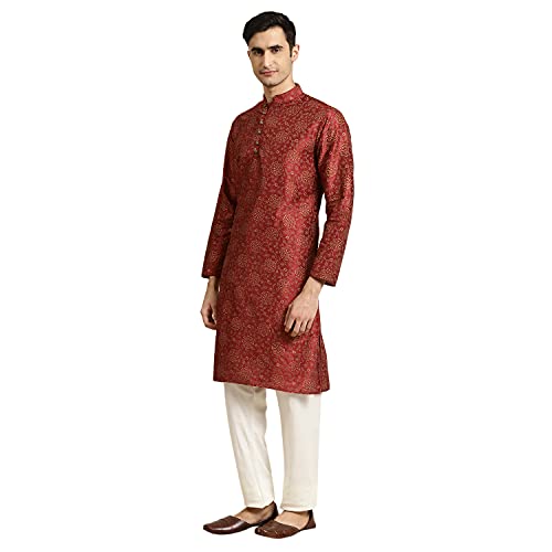 Sojanya (Since 1958 Men'S Silk Blend Printed Only Kurta3