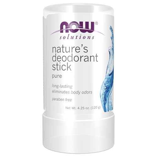 NOW Foods Solutions, Nature's Deodorant Stick, Deodorant Stone, 100% Pure and Natural, Long-Lasting Body Odor Elimination, 3.5 oz.
