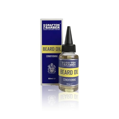 El aceite acondicionador para barba The Grafton Barber nutre, suaviza e hidrata la barba. Ayuda a promover un crecimiento saludable y está recomendado por barberías líderes