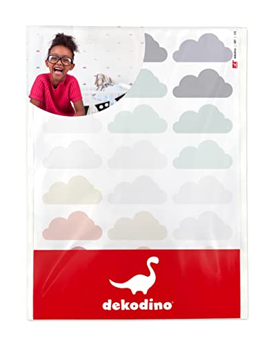 Dekodino® Adesivo murale Nuvole pastello in colori...