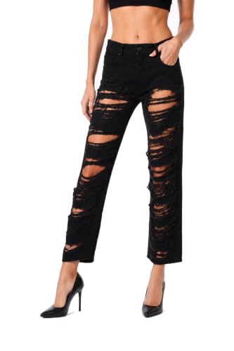 Pantalon droit femme Diesel Aryel 084WH en jean bleu classique