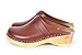 Troentorp Clogs, Da Vinci Bastad Slip On Closed Toe Leather Womens Original Swedish Wooden Clogs Brown US 8 (EU 38)