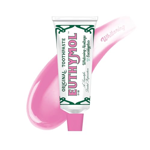 EUTHYMOL Whitening Toothpaste (3.7fl oz) - Stain Removal in 2 Weeks, Long-Lasting Freshness for Sensitive Gum & Teeth. Bad Breath, Cavity Prevention. Recyclable Aluminum Tube