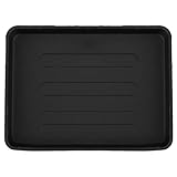 PAMINGONO Bandeja Parrilla Hierro Fundido Gruesa Portátil para Barbacoa Plancha Rectangular Multifuncional para Carne Pescado y Verduras Resistente y Fácil de Limpiar para Cocina y