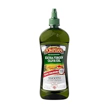 Pompeian Easy Squeeze Smooth Extra Virgin Olive Oil - 25.4 Fl Oz - First Cold Pressed Olive Oil for Cooking - Smooth Taste for Sauteing, Stir-Frying, and Baking - Single Squeeze Bottle