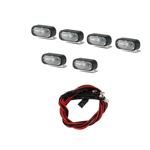 Luces Vehículo RC para MN D90 MN99S y WPL D12 Kit de 12 LED Techo y Faros Delanteros