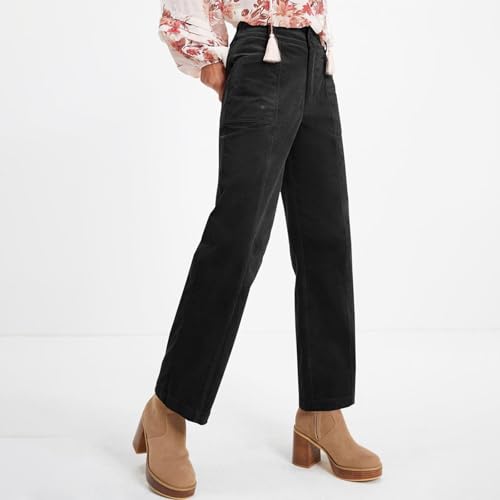 Corduroy Pants Women High Waisted Dress Pants Business Casual Trousers Straight Leg Office Work Pant with Pockets4