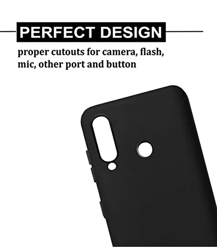 Image of Mobile Back Cover Case for Honor 20I, Hry-Tl00T, Hry-Al00Ta (Silicone Case|CameraProtection|Black SC1510)