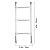 HomiShare Egress Ladder 3-Step Basement Egress Ladder, 400LBS Load Capacity Metal Basement Ladder, 41"x15.3"(LxW) Egress Window Ladder with Silver Polished Surface Use for Egress Window Well