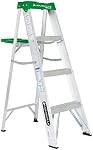 Louisville Ladder AS4004 225-Pound Duty Rating Aluminum Stepladder, 4-Foot