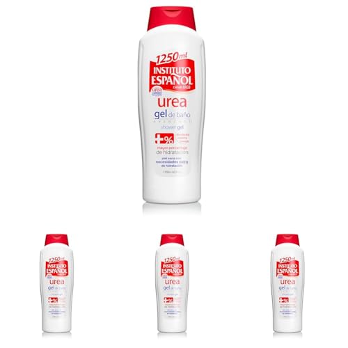 Instituto Español Gel de Baño y Ducha 10% Urea para Piel Seca - 1250 ML (Paquete de 4)
