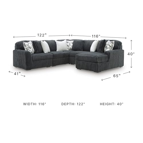 Image of Signature Design by Ashley 5-Piece U-Shaped Sectional with Chaise, Gray