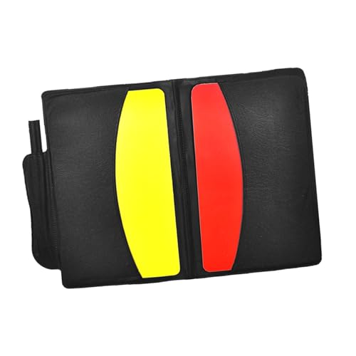 Set de árbitro de fútbol con silbatos y tarjetas rojo y amarillo miniatura 1