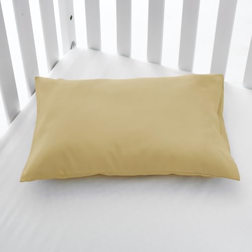 Image of EXQ Home Toddler Pillowcases 13x18 Travel Pillow Case Set of 2, Small Pillow Case Fits Baby Pillow Sized 12x16, 13x18, Kids Pillowcases 2 Pack Machine Washable with Envelope Closure (Dark Camel)
