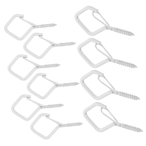 Cabilock 20pcs Screw Hooks for Outdoor Lights Strong Eye Screw Hooks for Hanging Heavy Duty Items Versatile
