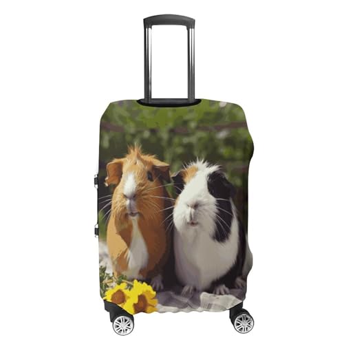 Guinea Pigs Funny Luggage Cover, Washable Elastic Suitcase Cover Protector Fit 18-32 Inch Luggage4