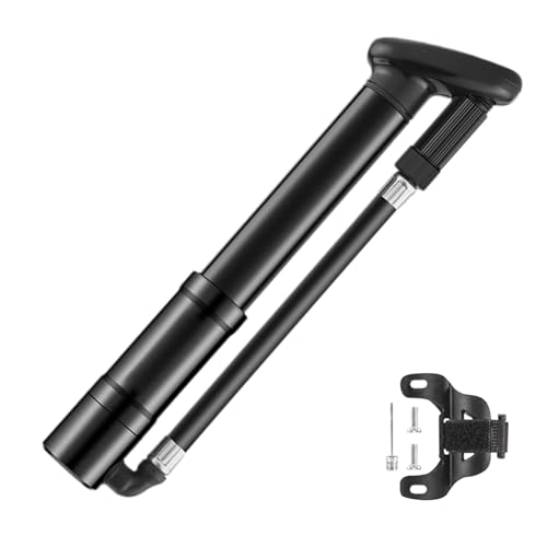 Bomba de aire de mano de aleación de aluminio y inflador manual portátil de 130PSI para bicicleta