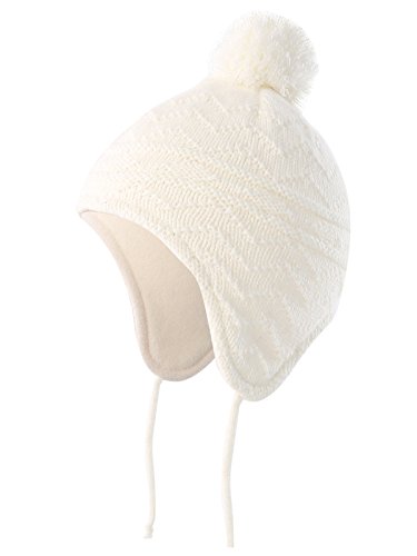 Connectyle Baby Boys Kids Warm Beanie Hat with Earflaps Knit Winter Cap S