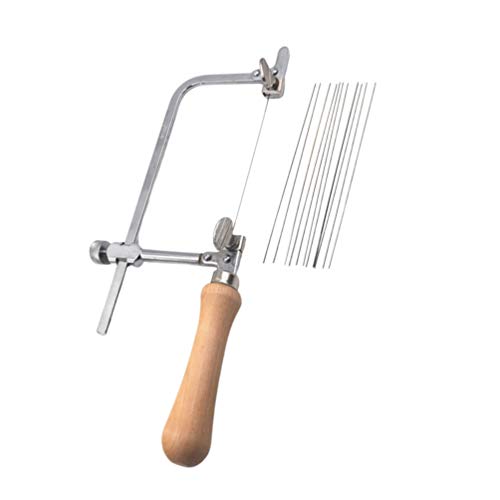EXCEART Sega a bocfil per gioielliere, sega a mano per gioielli, telaio per utensili da gioielleria, per gioielli in legno con lama