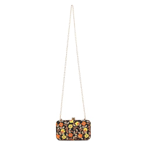 Image of LONGING TO BUY Hand Crafted Designer Box Clutch - Zari Embroidery For Women