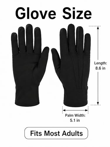 Guantes de uniforme de elastano blancos en pack de 4 pares para disfraces de esmoquin 2