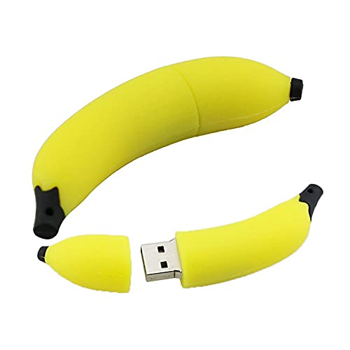 16GB Banana Shape USB Sticks USB 2.0 Flash Drive Thumb Drive USB Drive Memory Stick USB Stick Flash Disk U Disco USB Disco con Cadena (Amarillo)