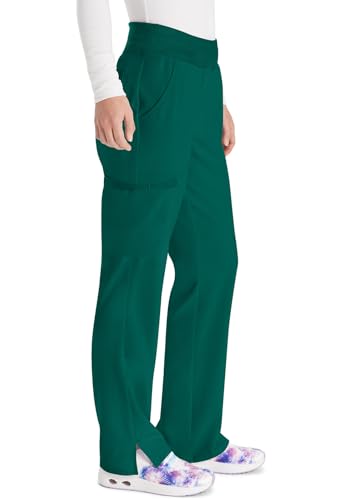 EDS Essentials Scrubs for Women, Yoga-Inspired Pull-On Pant with Four-Way Stretch and Moisture Wicking Plus Size DK005, 2XL, Hunter Green - image 6