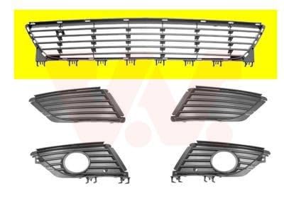 VAN WEZEL 3779590 Grille de ventilation pare-chocs avant Compatible avec OPEL Corsa C 3/5 portes X01 Combo C Van/Break Combo C Tour Corsa C Van X01