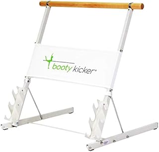 Booty Kicker – Home Fitness Exercise Barre, Folds Flat, Portable, Storable, Strong Angular Design for Pushing, Pulling, Balance & Ballet Exercises, Perfect for Barre Workouts