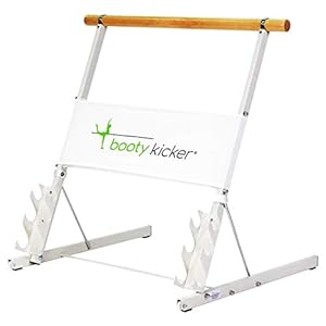 Booty-Kicker--Home-Fitness-Exercise-Barre-Folds-Flat-Portable-Storable-Strong-Angular-Design-for-Pushing-Pulling-Balance-Ballet-Exercises-Perfect-for-Barre-Workouts Booty Kicker – Home Fitness Exercise Barre, Folds Flat, Portable, Storable, Strong Angular Design for Pushing, Pulling, Balance & Ballet Exercises, wood, steel, nickle, Perfect for Barre Workouts