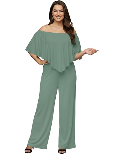 Image of KOH KOH Womens Long Pant Strapless Off Shoulder Pockets One Piece Jumpsuit